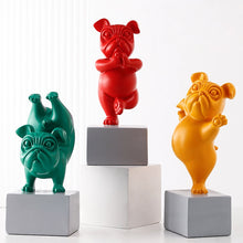 Load image into Gallery viewer, Lovely Yoga French Bulldog Statue Resin Figurines Nordic Creative Cartoon Animals Sculpture Children&#39; Room Decor Crafts
