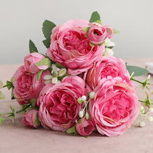 Load image into Gallery viewer, 2022 Beautiful Rose Peony Artificial Silk Flowers Small bouquet flores Home Party Spring Wedding Decoration  Fake Flower
