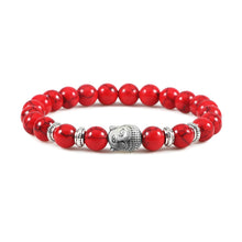 Load image into Gallery viewer, 6MM 8MM 10MM Natural Stone Red Stone Prayer Beaded Bracelet Rosary Meditation Bracelets Men Women Yoga Jewelry Gift Pulsera
