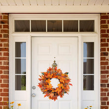 Load image into Gallery viewer, 45CM Artificial Autumn Wreath Fall Hanging Simulation Fall Garland Harvest Festival
