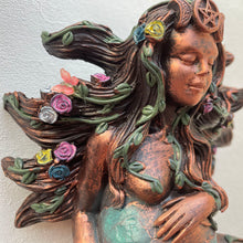 Load image into Gallery viewer, Mother Earth Statue Gaia Fairy with Butterfly Decorative Buddha Figurine Goddess Healing Chakra Meditation Mythic Home Decor
