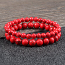 Load image into Gallery viewer, 6MM 8MM 10MM Natural Stone Red Stone Prayer Beaded Bracelet Rosary Meditation Bracelets Men Women Yoga Jewelry Gift Pulsera
