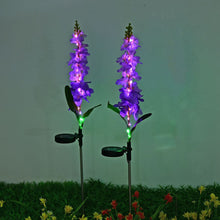 Load image into Gallery viewer, Violets Solar Flower Led Light Outdoor Garden Lawn Lamps for Vegetable Patch Patio Country Yard House Decoration, Set of 2
