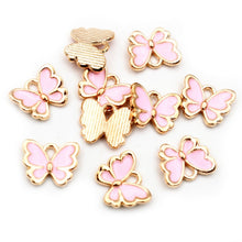 Load image into Gallery viewer, 20pcs 10x13mm Lovely Butterfly Charms Pendant Enamel Small Alloy Charms DIY Jewelry Making Accessories for Necklace Bracelet
