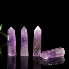 Load image into Gallery viewer, 60-70mm Natural Brazilian Amethyst Quartz Crystal Point Obelisk Hexagonal Wand
