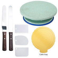 Load image into Gallery viewer, 6Pcs/Set Plastic Cake Turntable Rotating Cake Plastic Dough Pastry Decorating Cream  Stand Rotary Table DIY Pan Baking Tool
