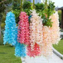 Load image into Gallery viewer, 12PCS Wisteria Artificial Flower Hanging Wreath Rattan Artificial Flower String Arch Wedding Home Decoration Garden Decoration
