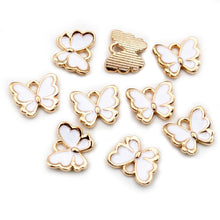 Load image into Gallery viewer, 20pcs 10x13mm Lovely Butterfly Charms Pendant Enamel Small Alloy Charms DIY Jewelry Making Accessories for Necklace Bracelet
