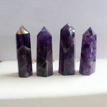 Load image into Gallery viewer, Raw Natural Banded Chevron Dream Amethyst Quartz Crystal Point Wand 30-70mm
