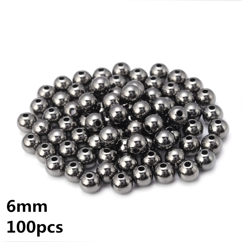 50-300pcs/Lot Heart Star Round CCB Beads Big Hole Beads For Jewelry Making  Loose Spacer Beads DIY Bracelet Necklace Accessories