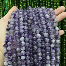 Load image into Gallery viewer, 4-6-8-10-12 mm Wholesale Natural Stone Dream Lace Color Purple Amethysts Crystals Round Loose Beads; Strand
