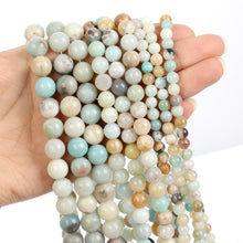 Load image into Gallery viewer, 4/10mm Natural Stone Beads Tiger Eye Amazonite Rose quartz Turquoises Obsidian Agates Beads For Jewelry Making DIY Bracelet
