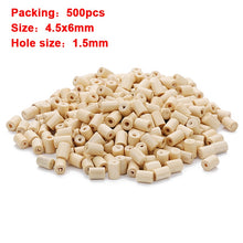 Load image into Gallery viewer, 20-500pcs/Lot 12mm Vintage Natural Big Hole Wooden Beads For Necklace Bracelet Charms for Diy Jewelry Making Hair Accessories
