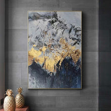 Load image into Gallery viewer, Abstract 3D Gold Thick Art Handmade Oil Painting Canvas Gold Paintings Wall Pictures Art Wall Artwork For Dining Room Unframed
