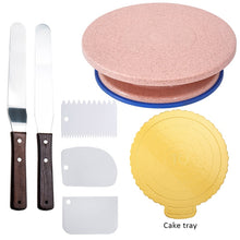 Load image into Gallery viewer, 6Pcs/Set Plastic Cake Turntable Rotating Cake Plastic Dough Pastry Decorating Cream  Stand Rotary Table DIY Pan Baking Tool
