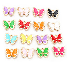 Load image into Gallery viewer, 20pcs 10x13mm Lovely Butterfly Charms Pendant Enamel Small Alloy Charms DIY Jewelry Making Accessories for Necklace Bracelet
