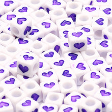 Load image into Gallery viewer, 200/300Pcs Mixed Charm Heart Acrylic Beads Flat Round Loose Spacer Beads For Needlework Diy Jewelry Making Bracelet Necklace
