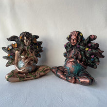 Load image into Gallery viewer, Mother Earth Statue Gaia Fairy with Butterfly Decorative Buddha Figurine Goddess Healing Chakra Meditation Mythic Home Decor
