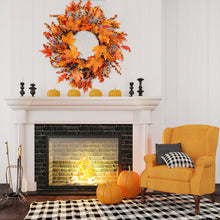 Load image into Gallery viewer, 45CM Artificial Autumn Wreath Fall Hanging Simulation Fall Garland Harvest Festival
