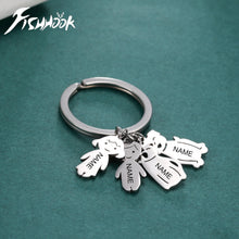 Load image into Gallery viewer, Child Mother Kid Personalized Keychain Custom Name Key Chain Boy Girl Dog Cat Gift For Women Man Family Mom Dad Original Jewelry
