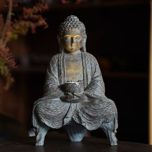 Load image into Gallery viewer, Buddha Statue Outdoor Solar Lamp Decoration Courtyard Garden New Chinese Buddha Zen Living Room Office Porch Decoration Resin
