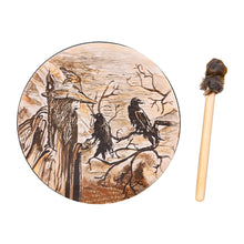 Load image into Gallery viewer, Vegan Shaman Drum Handmade Crafts Fashion Shaman Drum Desktop Ornament Sound Healing Tool
