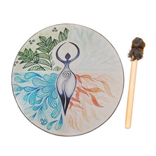 Load image into Gallery viewer, Vegan Shaman Drum Handmade Crafts Fashion Shaman Drum Desktop Ornament Sound Healing Tool
