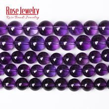 Load image into Gallery viewer, 4-6-8-10-12 mm Wholesale Natural Stone Dream Lace Color Purple Amethysts Crystals Round Loose Beads; Strand
