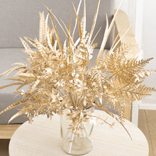 Load image into Gallery viewer, Artificial Plants Gold Fake Flowers Plastic Grass Wedding Arrangement Leaves Autumn Home Party Supplies Christmas Decorations
