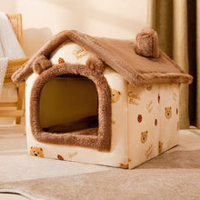 Load image into Gallery viewer, Soft Cat Bed Deep Sleep House Dog Cat Winter House Removable Cushion Enclosed Pet Tent For Kittens Puppy Cama Gato Supplies
