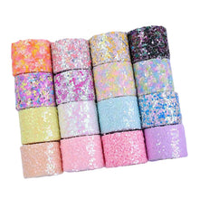 Load image into Gallery viewer, 5yards/lot 60mm 80mm Sequins Organza Stain Ribbon for Gift Bow Packaging Clothes Sewing Accessories Decoration
