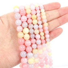 Load image into Gallery viewer, 4/10mm Natural Stone Beads Tiger Eye Amazonite Rose quartz Turquoises Obsidian Agates Beads For Jewelry Making DIY Bracelet
