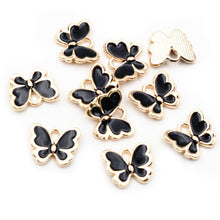 Load image into Gallery viewer, 20pcs 10x13mm Lovely Butterfly Charms Pendant Enamel Small Alloy Charms DIY Jewelry Making Accessories for Necklace Bracelet
