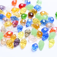 Load image into Gallery viewer, 50pcs Crystal Teardrop Beads Chandelier Pendants Waterdrop Shape Faceted Beads for Jewelry Making DIY Earring Necklace Bracelets
