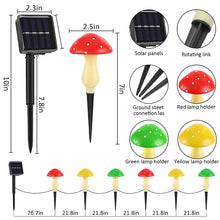 Load image into Gallery viewer, Solar Mushroom String Lights Smart Light Sense Garden Lights Outdoor Waterproof Lawn Lamp Patio Yard Christmas Landscape Decor
