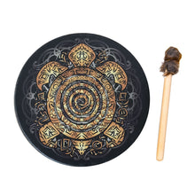 Load image into Gallery viewer, Vegan Shaman Drum Handmade Crafts Fashion Shaman Drum Desktop Ornament Sound Healing Tool
