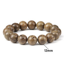 Load image into Gallery viewer, 6/8/10/12mm Men Vintage Bracelet Original Wooden Beads Meditation Prayer Buddha Stretch Bracelets&amp;Bangle Women Yoga Jewelry Gift
