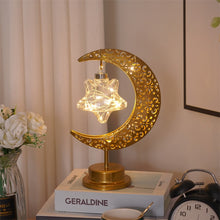 Load image into Gallery viewer, Ramadan Gold Moon Led Lights Ramadan Decoration Iron Art Fairy Lights Eid Al Adha Islamic Muslim Eid Mubarak Room Home Decor
