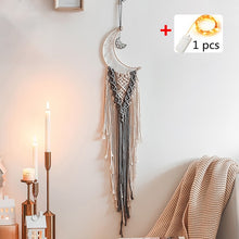 Load image into Gallery viewer, Multicolor Moon Star Dream Catchers Decor Macrame Woven Dream catchers Bohemian Wall Hangings Bedroom Home Decor Moon ornaments
