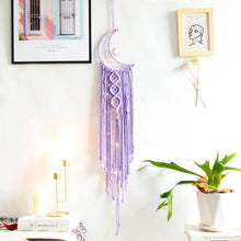 Load image into Gallery viewer, Multicolor Moon Star Dream Catchers Decor Macrame Woven Dream catchers Bohemian Wall Hangings Bedroom Home Decor Moon ornaments
