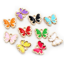 Load image into Gallery viewer, 20pcs 10x13mm Lovely Butterfly Charms Pendant Enamel Small Alloy Charms DIY Jewelry Making Accessories for Necklace Bracelet
