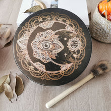 Load image into Gallery viewer, Vegan Shaman Drum Handmade Crafts Fashion Shaman Drum Desktop Ornament Sound Healing Tool
