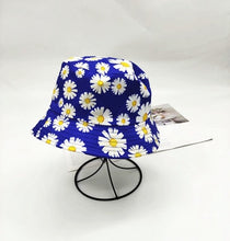 Load image into Gallery viewer, Summer Double-Sided Daisy Bucket Hats Women&#39;s Embroidery Hip Hop Panama Bob Caps Folded Beach Sun Fisherman Hat for Ladies Mens
