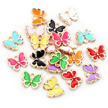 Load image into Gallery viewer, 20pcs 10x13mm Lovely Butterfly Charms Pendant Enamel Small Alloy Charms DIY Jewelry Making Accessories for Necklace Bracelet
