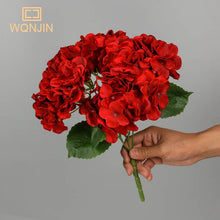 Load image into Gallery viewer, WQNJIN Large 5 Heads Artificial Flower Bunch Silk Hydrangea Wedding Bridal Bouquet Fake Flower Home Decor Flower Wall
