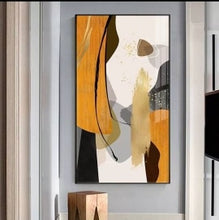 Load image into Gallery viewer, Abstract 3D Gold Thick Art Handmade Oil Painting Canvas Gold Paintings Wall Pictures Art Wall Artwork For Dining Room Unframed
