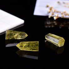 Load image into Gallery viewer, 30-60mm Natural Yellow Citrine Quartz Crystal Point Wand Hexagonal Column Obelisk Healing Treatment Stone
