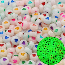 Load image into Gallery viewer, 200/300Pcs Mixed Charm Heart Acrylic Beads Flat Round Loose Spacer Beads For Needlework Diy Jewelry Making Bracelet Necklace
