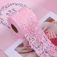 Load image into Gallery viewer, 5yards/lot 60mm 80mm Sequins Organza Stain Ribbon for Gift Bow Packaging Clothes Sewing Accessories Decoration
