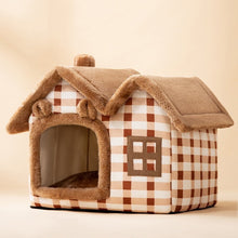 Load image into Gallery viewer, Soft Cat Bed Deep Sleep House Dog Cat Winter House Removable Cushion Enclosed Pet Tent For Kittens Puppy Cama Gato Supplies
